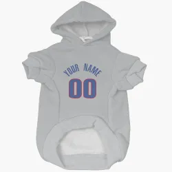 Detroit Pistons Custom Gray Pet Hoodie for Dog & Cat