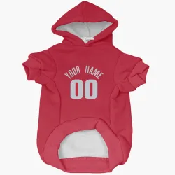 Detroit Pistons Custom Red Pet Hoodie for Dog & Cat