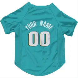 Detroit Pistons Custom Teal Pet Jersey for Dog & Cat