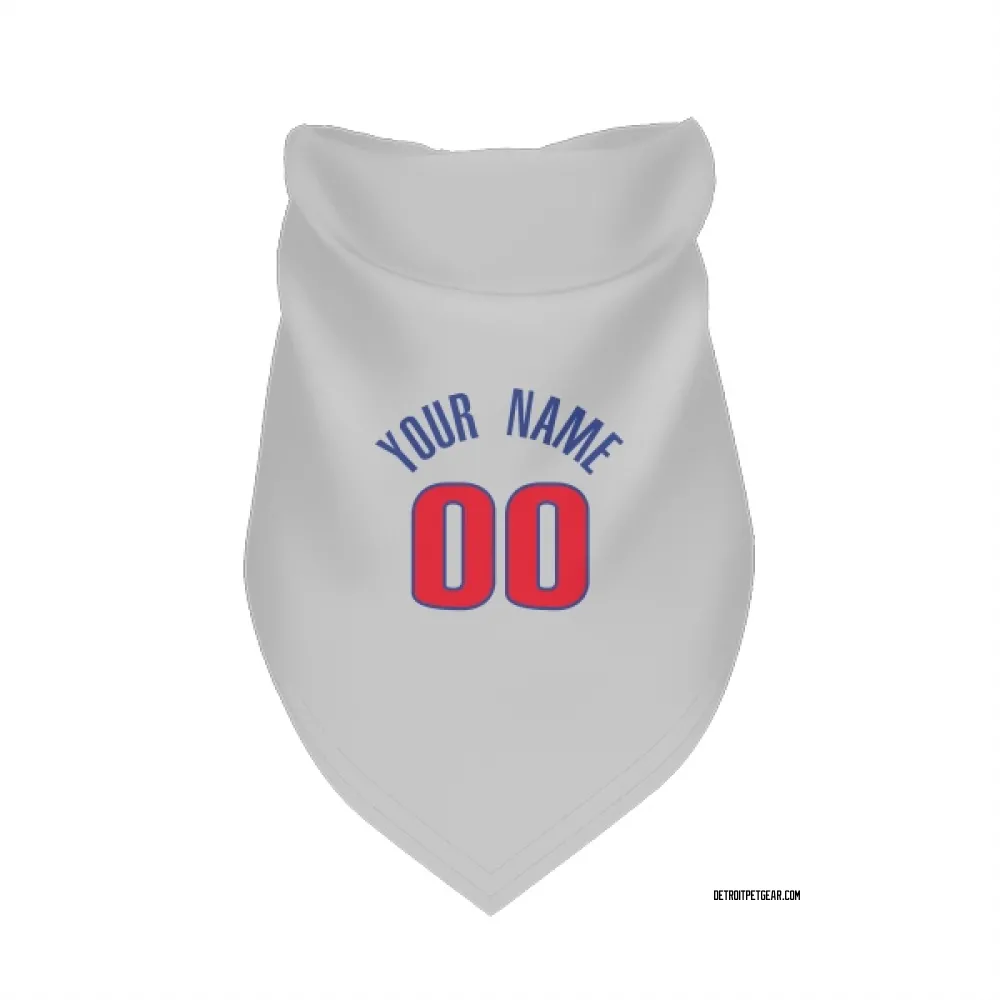 Detroit Pistons Custom White Pet Bandana for Dog & Cat