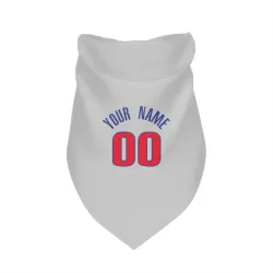 Detroit Pistons Custom White Pet Bandana for Dog & Cat