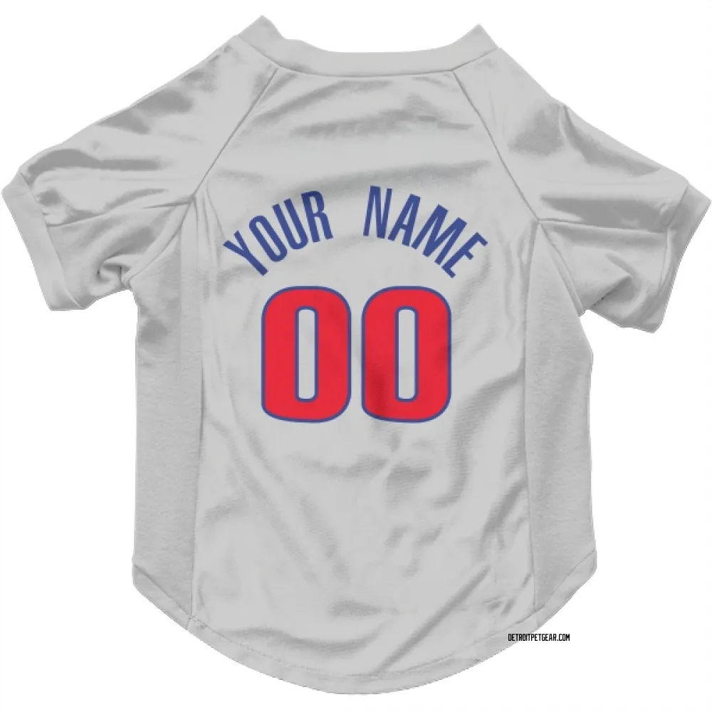 Detroit Pistons Custom White Pet Jersey for Dog & Cat