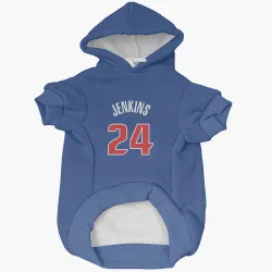 Detroit Pistons Daniss Jenkins Blue Pet Hoodie for Dog & Cat