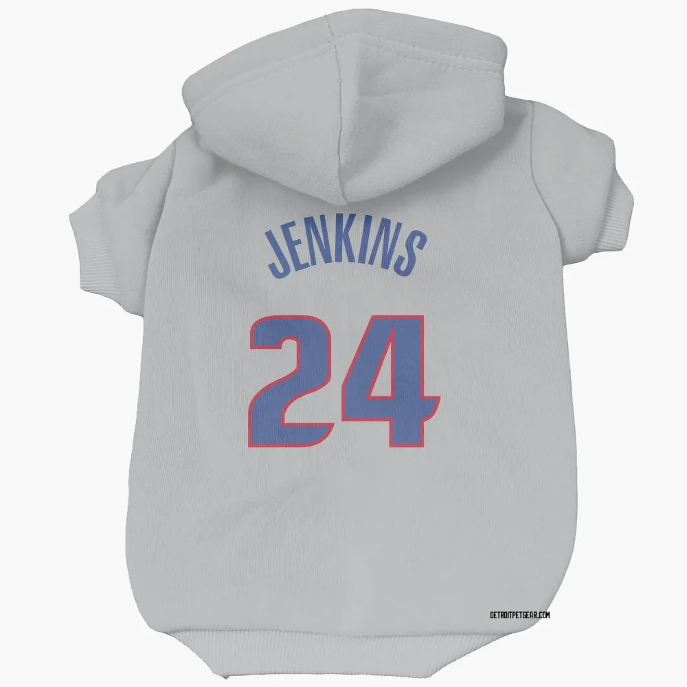 Detroit Pistons Daniss Jenkins Gray Pet Hoodie for Dog & Cat