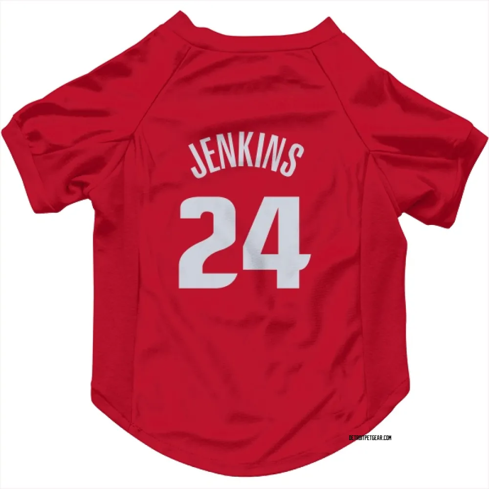Detroit Pistons Daniss Jenkins Red Pet Jersey for Dog & Cat