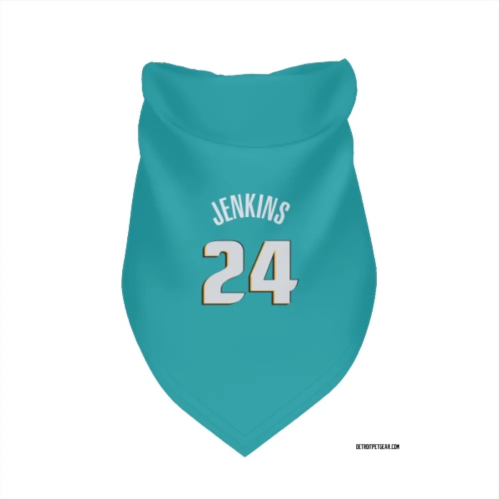 Detroit Pistons Daniss Jenkins Teal Pet Bandana for Dog & Cat