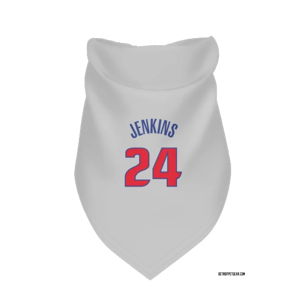 Detroit Pistons Daniss Jenkins White Pet Bandana for Dog & Cat