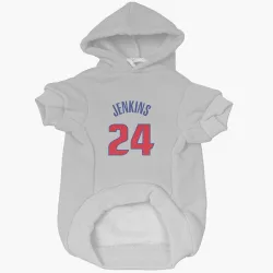 Detroit Pistons Daniss Jenkins White Pet Hoodie for Dog & Cat