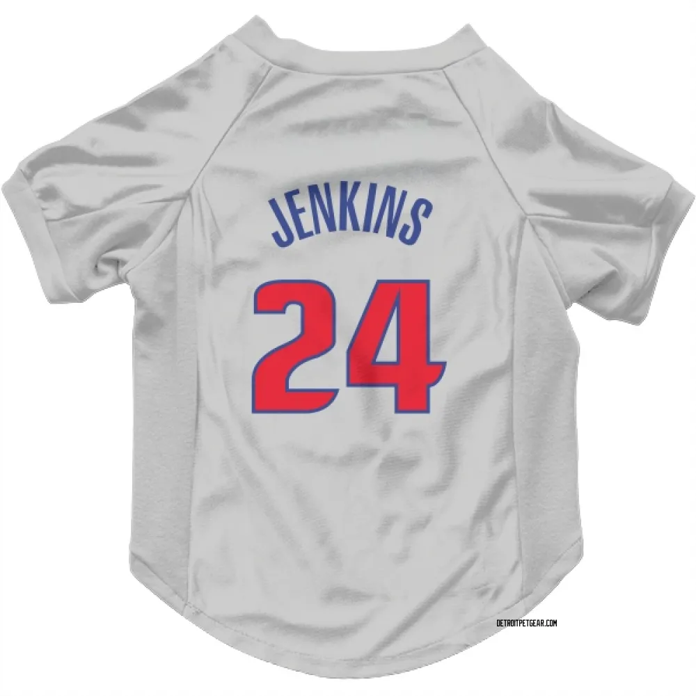 Detroit Pistons Daniss Jenkins White Pet Jersey for Dog & Cat