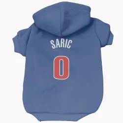 Detroit Pistons Dario Saric Blue Pet Hoodie for Dog & Cat