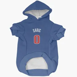 Detroit Pistons Dario Saric Blue Pet Hoodie for Dog & Cat