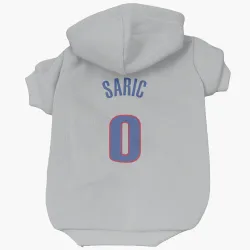 Detroit Pistons Dario Saric Gray Pet Hoodie for Dog & Cat