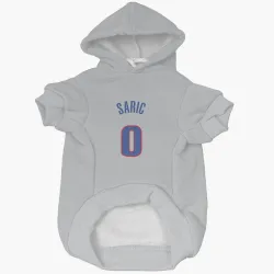 Detroit Pistons Dario Saric Gray Pet Hoodie for Dog & Cat