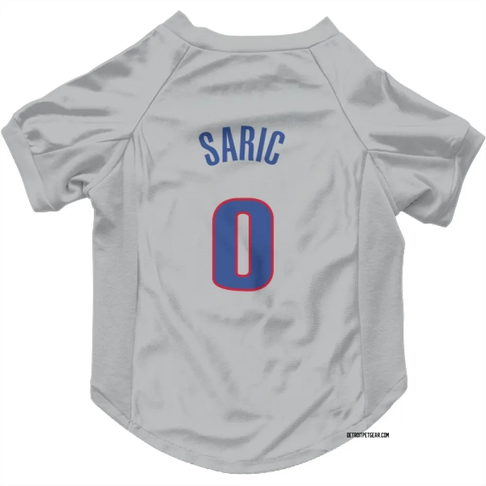 Detroit Pistons Dario Saric Gray Pet Jersey for Dog & Cat