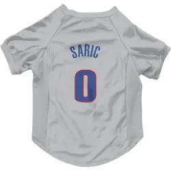 Detroit Pistons Dario Saric Gray Pet Jersey for Dog & Cat