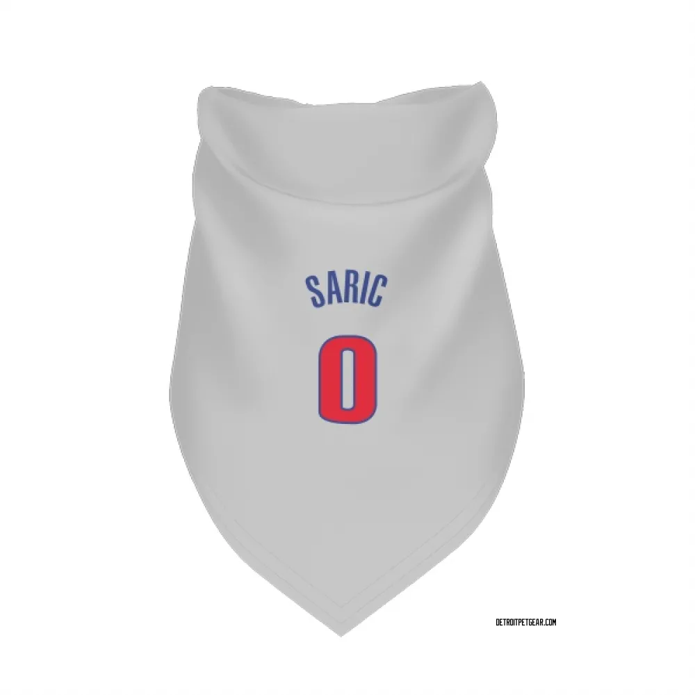 Detroit Pistons Dario Saric White Pet Bandana for Dog & Cat