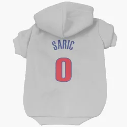 Detroit Pistons Dario Saric White Pet Hoodie for Dog & Cat