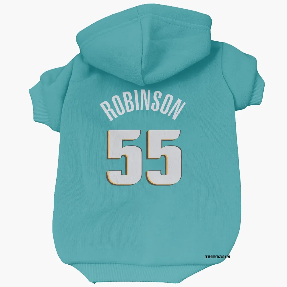 Detroit Pistons Duncan Robinson Teal Pet Hoodie for Dog & Cat
