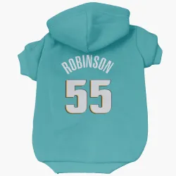 Detroit Pistons Duncan Robinson Teal Pet Hoodie for Dog & Cat