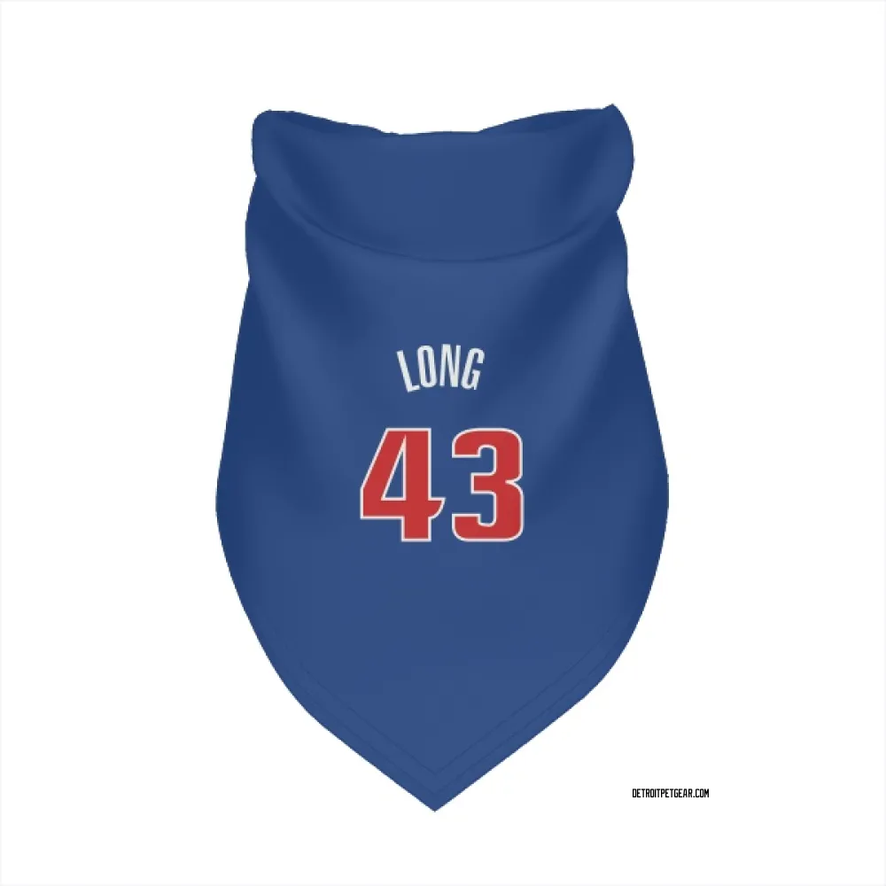Detroit Pistons Grant Long Blue Pet Bandana for Dog & Cat