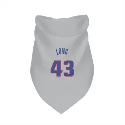 Detroit Pistons Grant Long Gray Pet Bandana for Dog & Cat