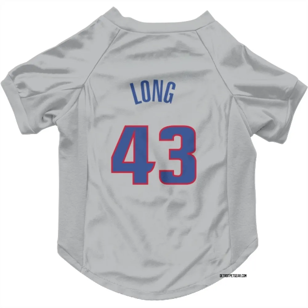 Detroit Pistons Grant Long Gray Pet Jersey for Dog & Cat