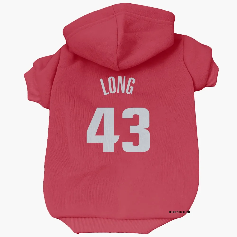 Detroit Pistons Grant Long Red Pet Hoodie for Dog & Cat