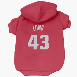 Detroit Pistons Grant Long Red Pet Hoodie for Dog & Cat