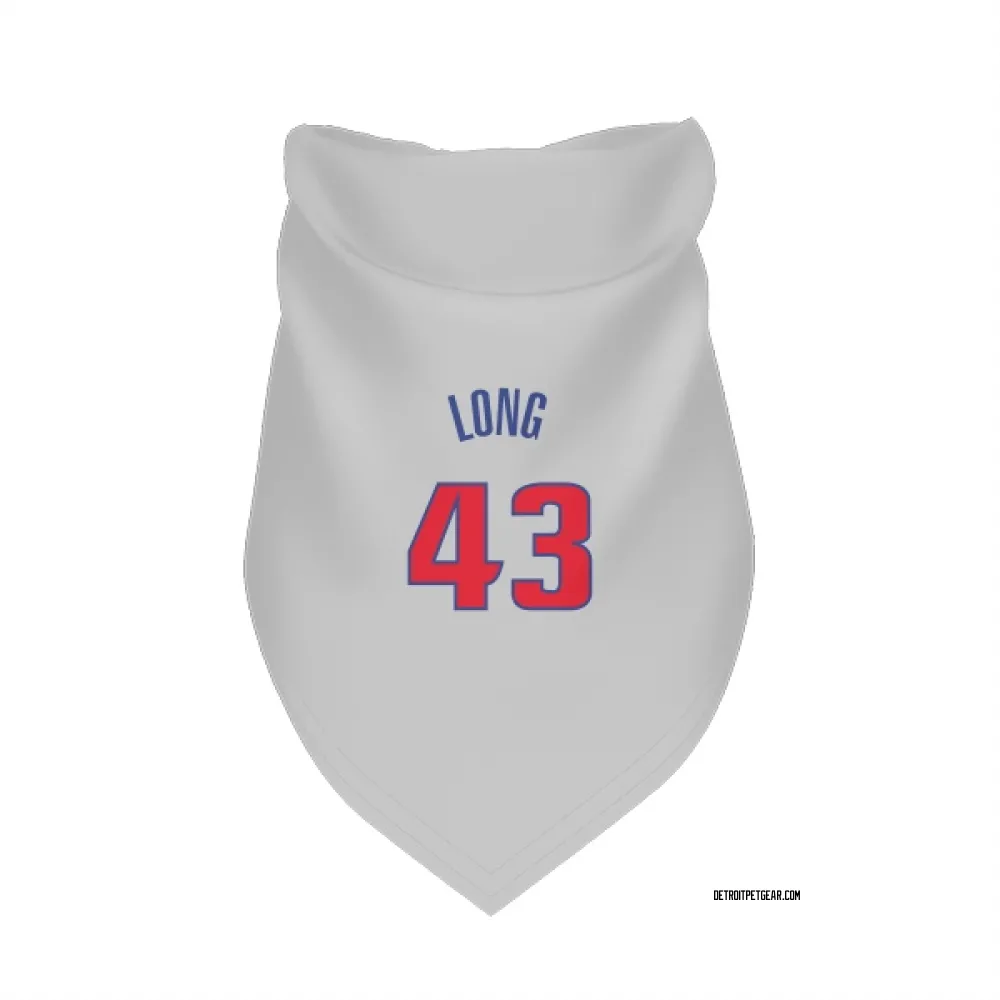 Detroit Pistons Grant Long White Pet Bandana for Dog & Cat