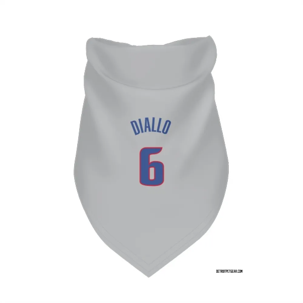 Detroit Pistons Hamidou Diallo Gray Pet Bandana for Dog & Cat