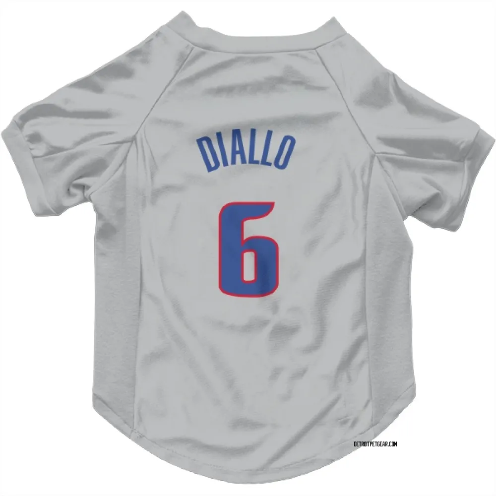 Detroit Pistons Hamidou Diallo Gray Pet Jersey for Dog & Cat