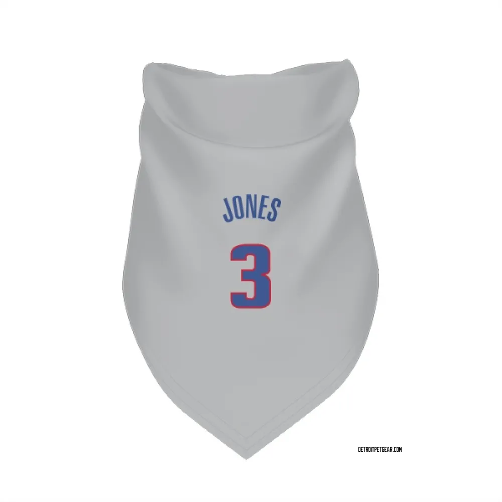 Detroit Pistons Isaac Jones Gray Pet Bandana for Dog & Cat