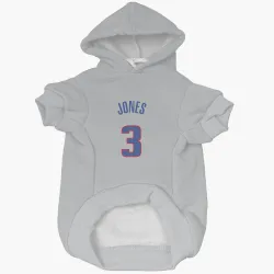 Detroit Pistons Isaac Jones Gray Pet Hoodie for Dog & Cat