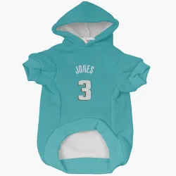 Detroit Pistons Isaac Jones Teal Pet Hoodie for Dog & Cat