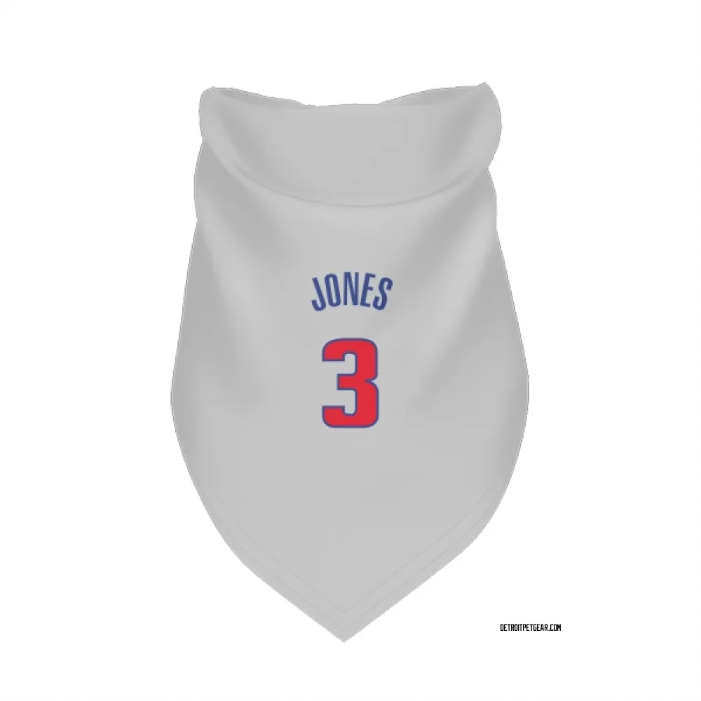 Detroit Pistons Isaac Jones White Pet Bandana for Dog & Cat