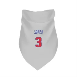 Detroit Pistons Isaac Jones White Pet Bandana for Dog & Cat