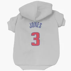 Detroit Pistons Isaac Jones White Pet Hoodie for Dog & Cat