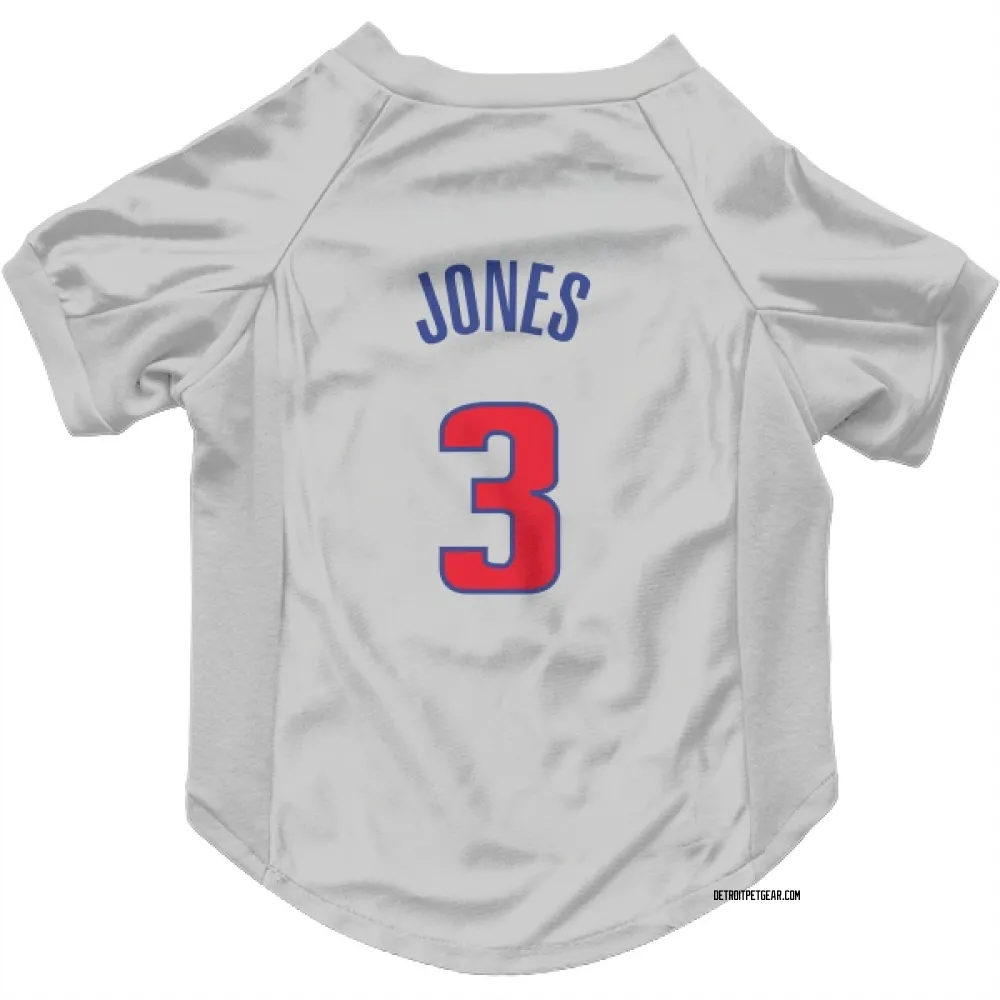 Detroit Pistons Isaac Jones White Pet Jersey for Dog & Cat