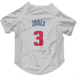 Detroit Pistons Isaac Jones White Pet Jersey for Dog & Cat