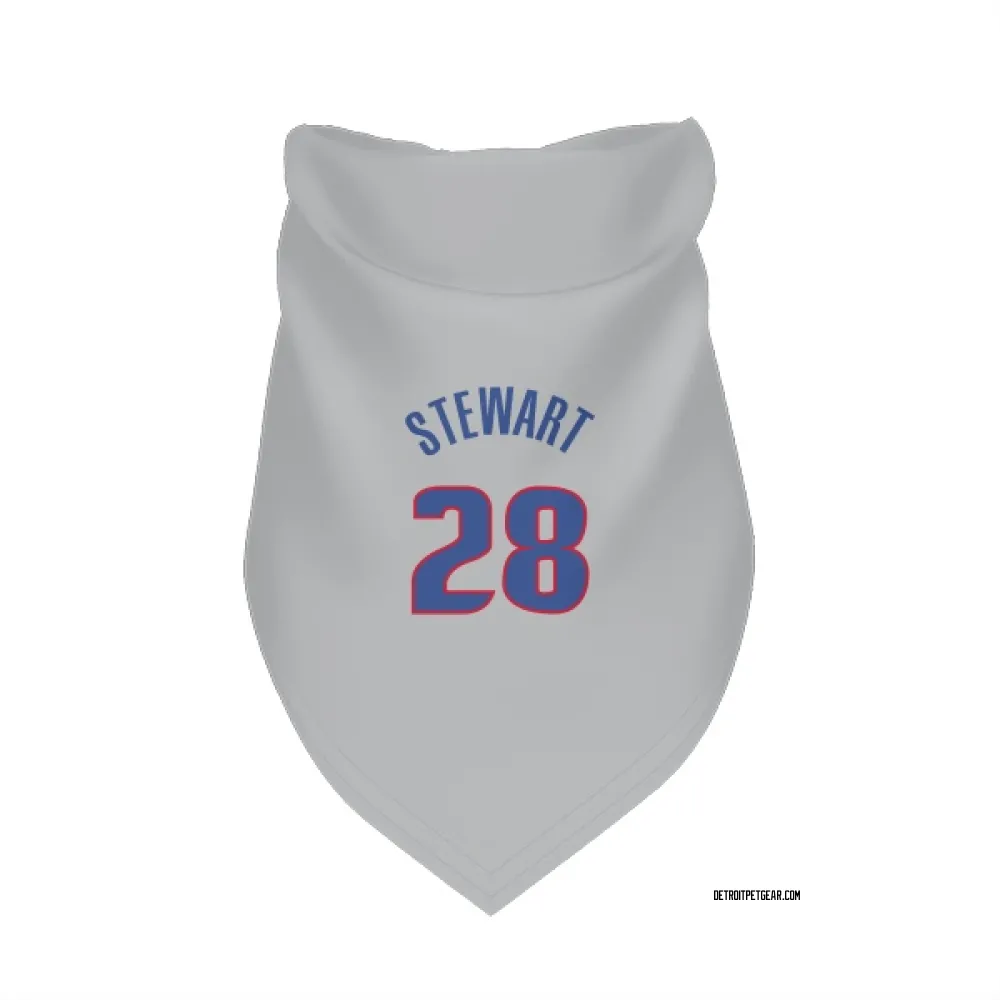 Detroit Pistons Isaiah Stewart Gray Pet Bandana for Dog & Cat
