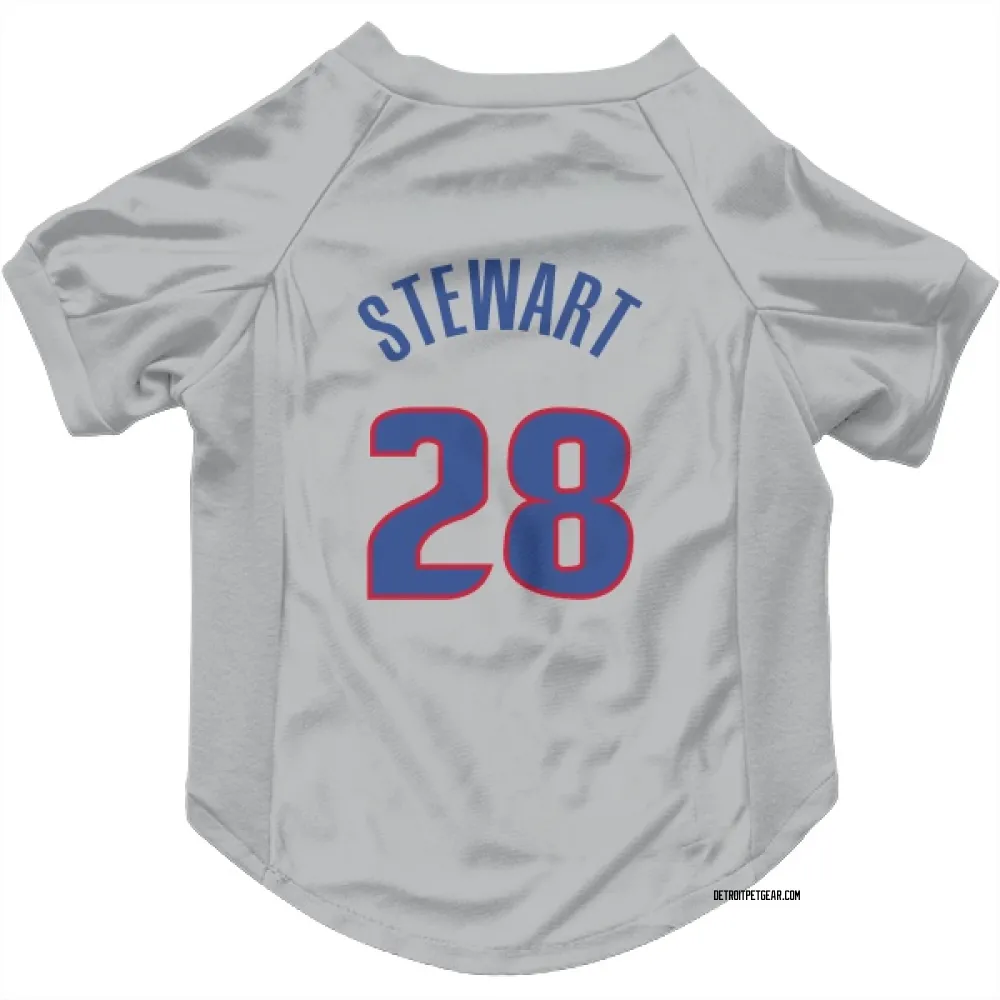 Detroit Pistons Isaiah Stewart Gray Pet Jersey for Dog & Cat