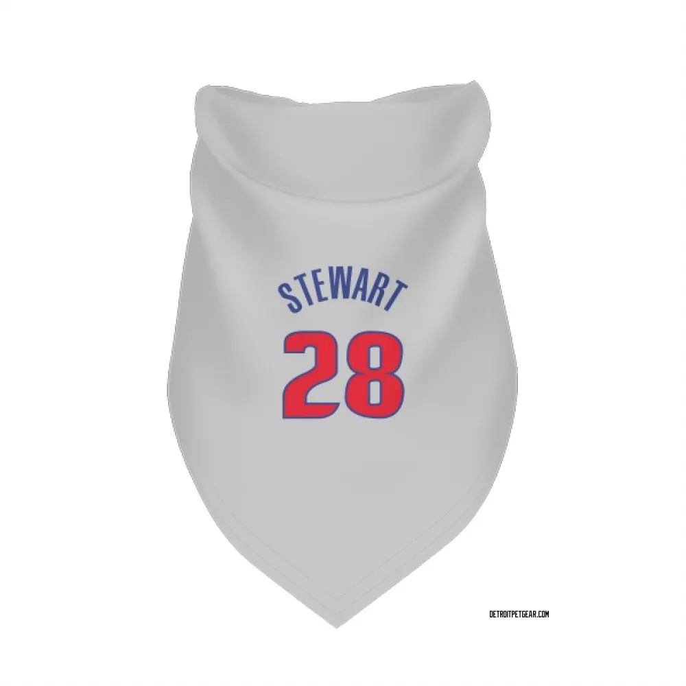 Detroit Pistons Isaiah Stewart White Pet Bandana for Dog & Cat