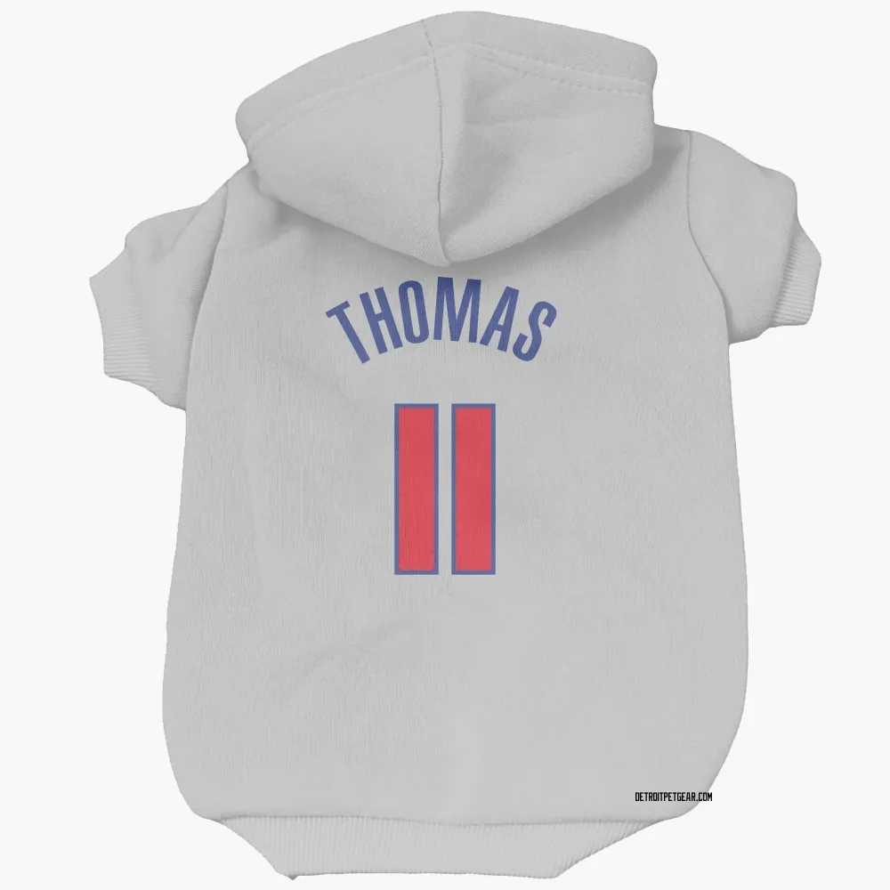 Detroit Pistons Isiah Thomas White Pet Hoodie for Dog & Cat