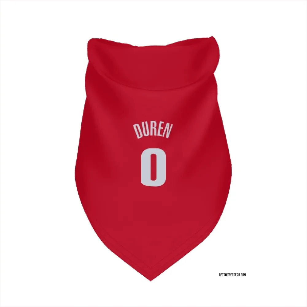 Detroit Pistons Jalen Duren Red Pet Bandana for Dog & Cat