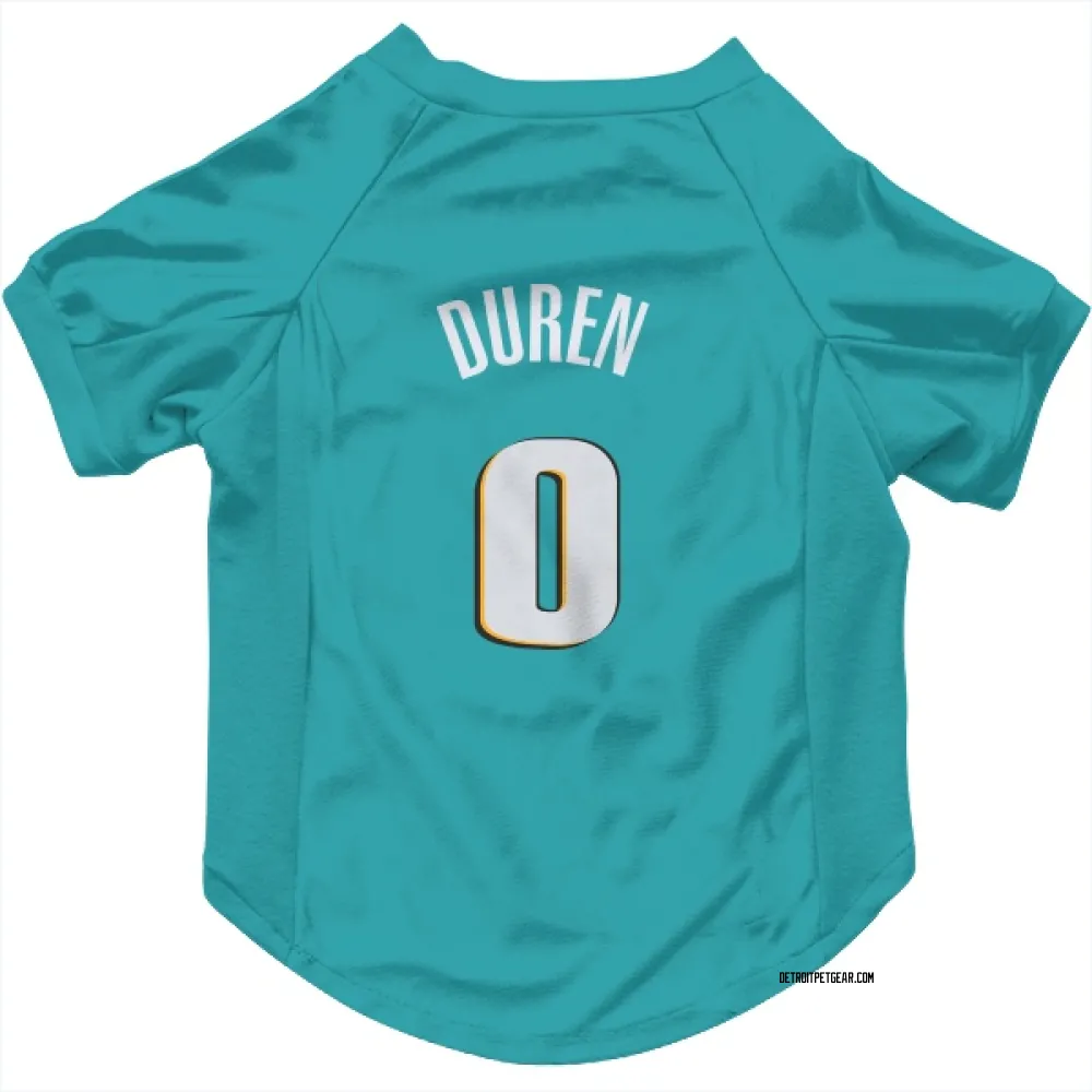 Detroit Pistons Jalen Duren Teal Pet Jersey for Dog & Cat