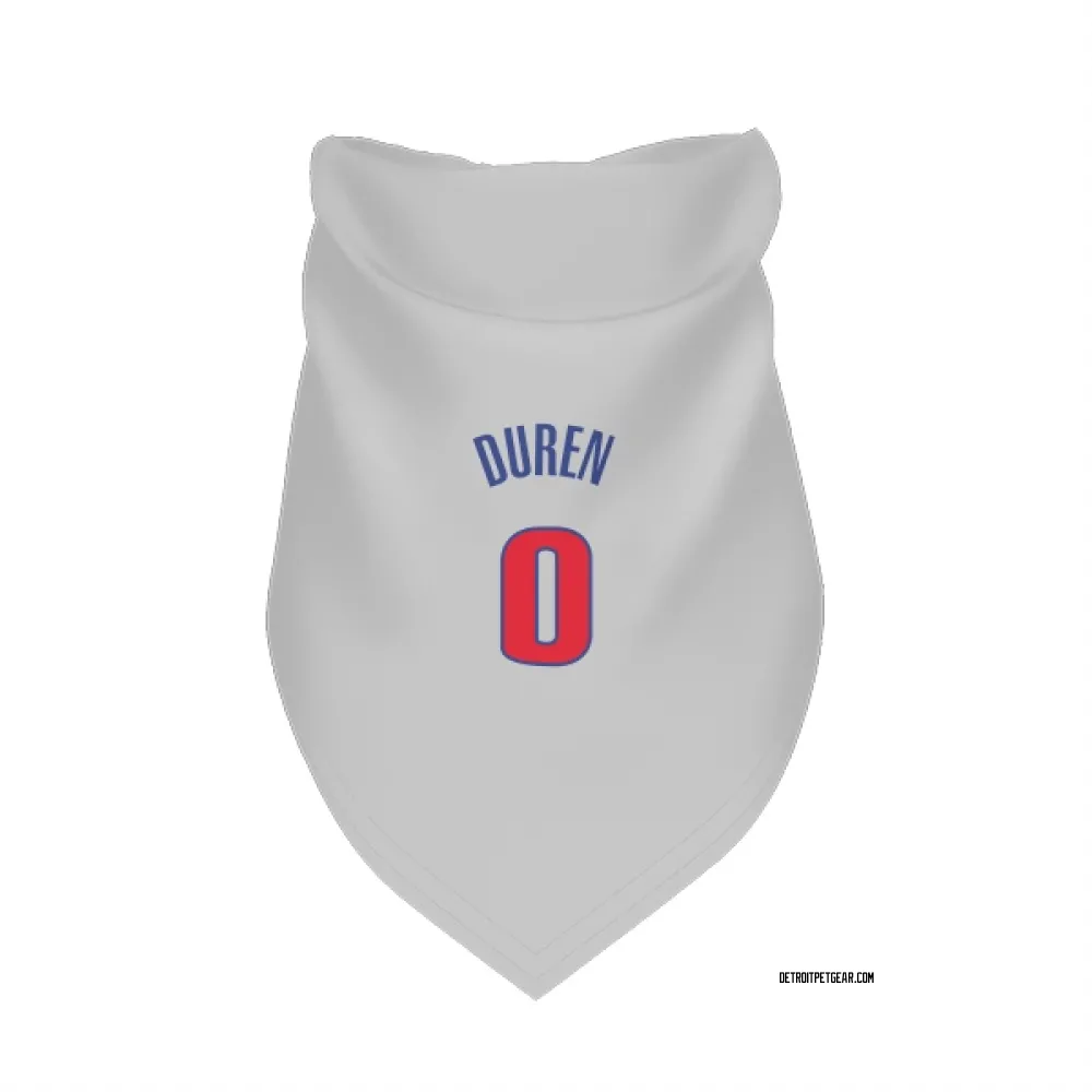Detroit Pistons Jalen Duren White Pet Bandana for Dog & Cat