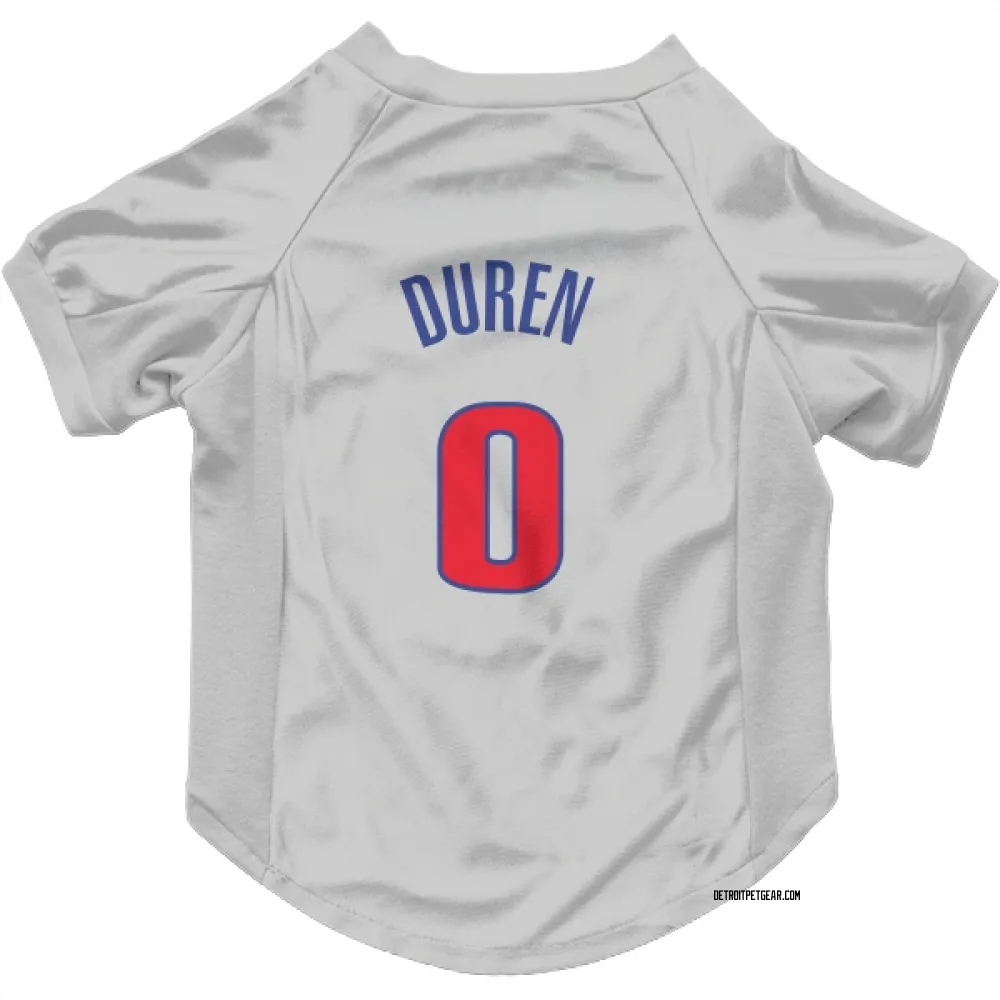 Detroit Pistons Jalen Duren White Pet Jersey for Dog & Cat