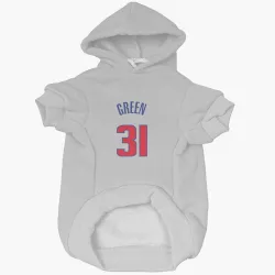 Detroit Pistons Javonte Green White Pet Hoodie for Dog & Cat
