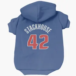 Detroit Pistons Jerry Stackhouse Blue Pet Hoodie for Dog & Cat