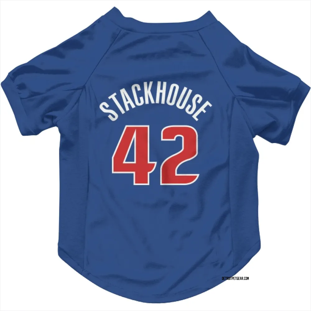 Detroit Pistons Jerry Stackhouse Blue Pet Jersey for Dog & Cat